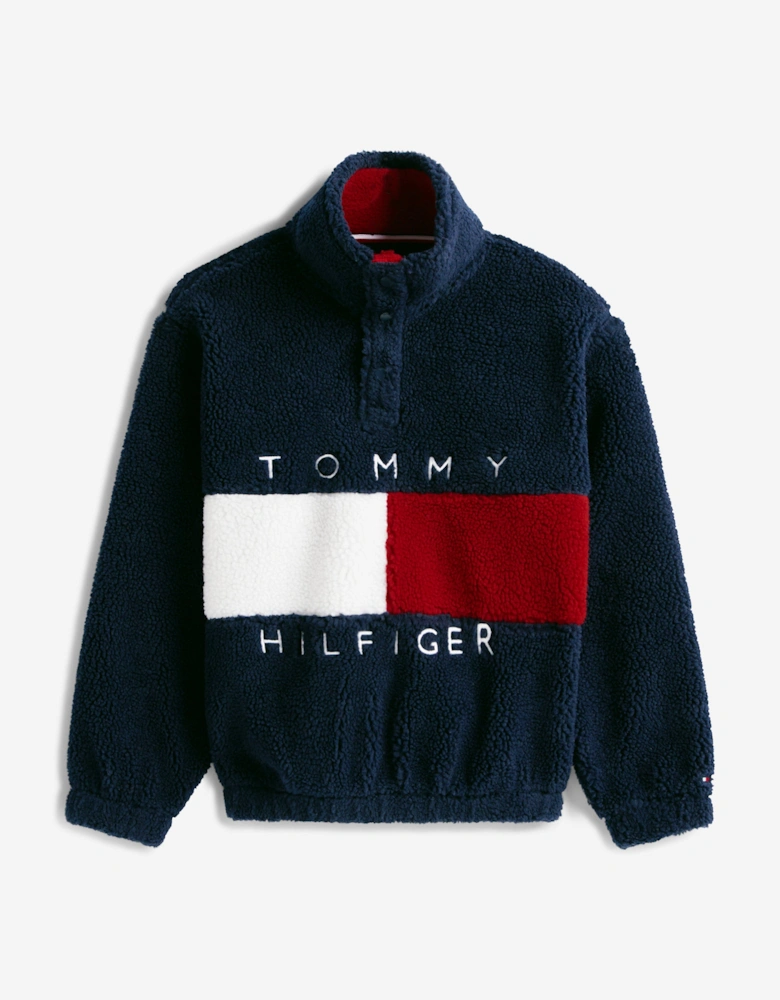 Kids Heritage Flag Fleece Sweatshirt in Navy