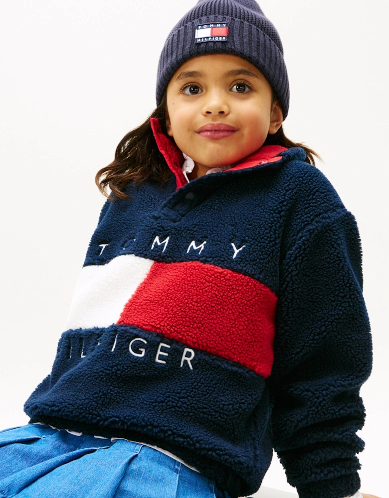 Kids Heritage Flag Fleece Sweatshirt in Navy