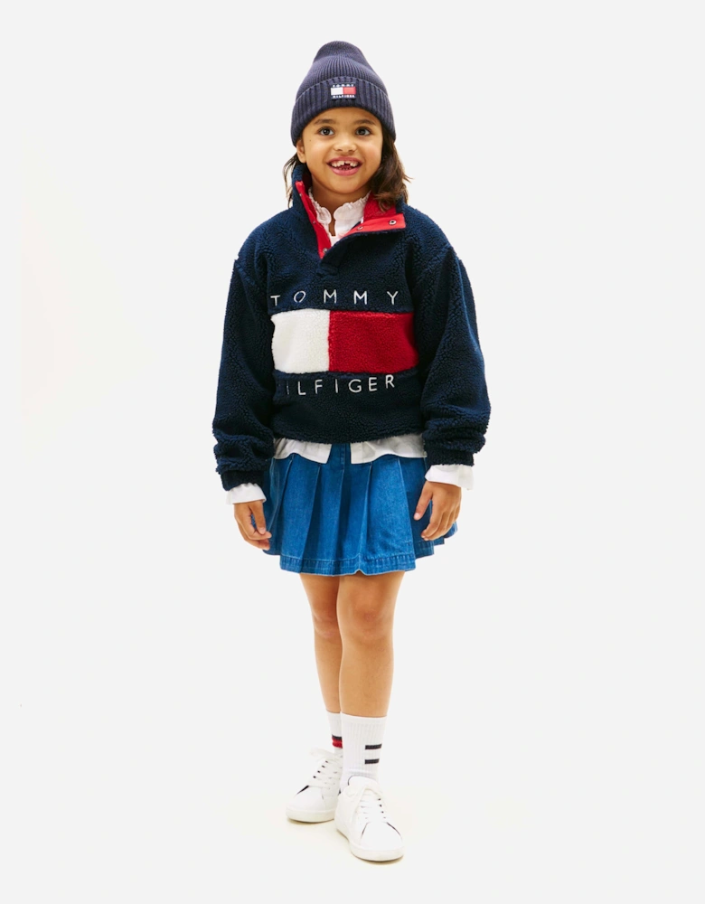 Kids Heritage Flag Fleece Sweatshirt in Navy