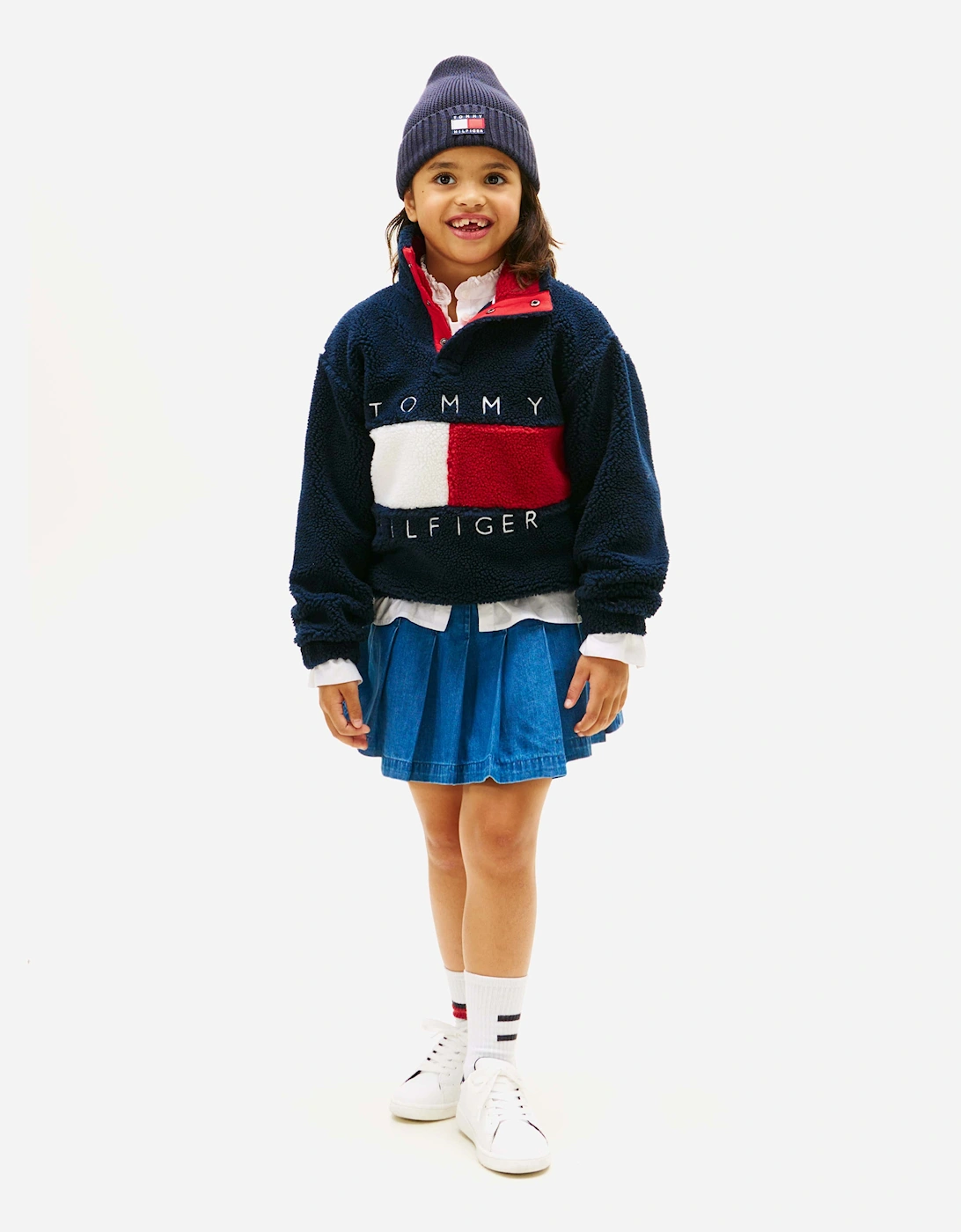Kids Heritage Flag Fleece Sweatshirt in Navy
