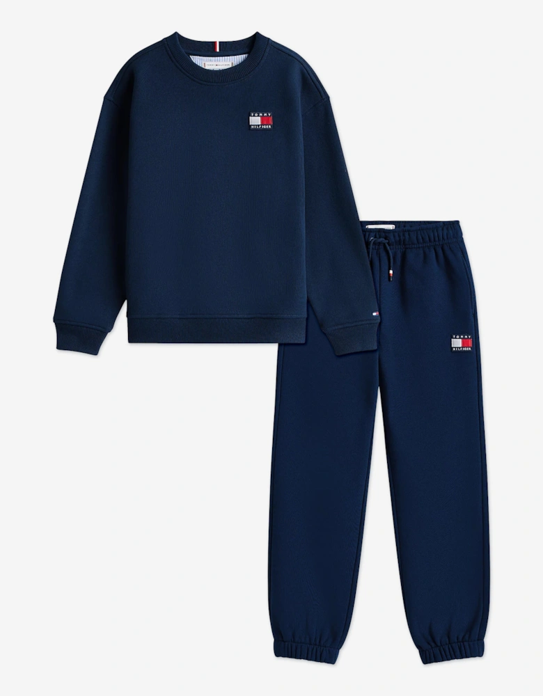 Kids Heritage Flag Tracksuit in Navy