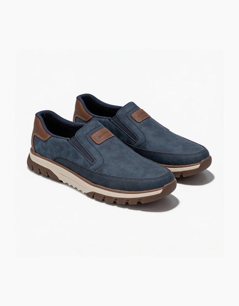 STAN Mens Slip-On Trainers Blue