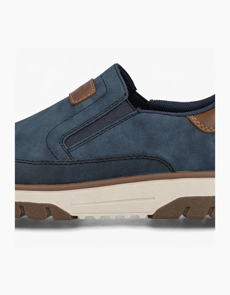 STAN Mens Slip-On Trainers Blue