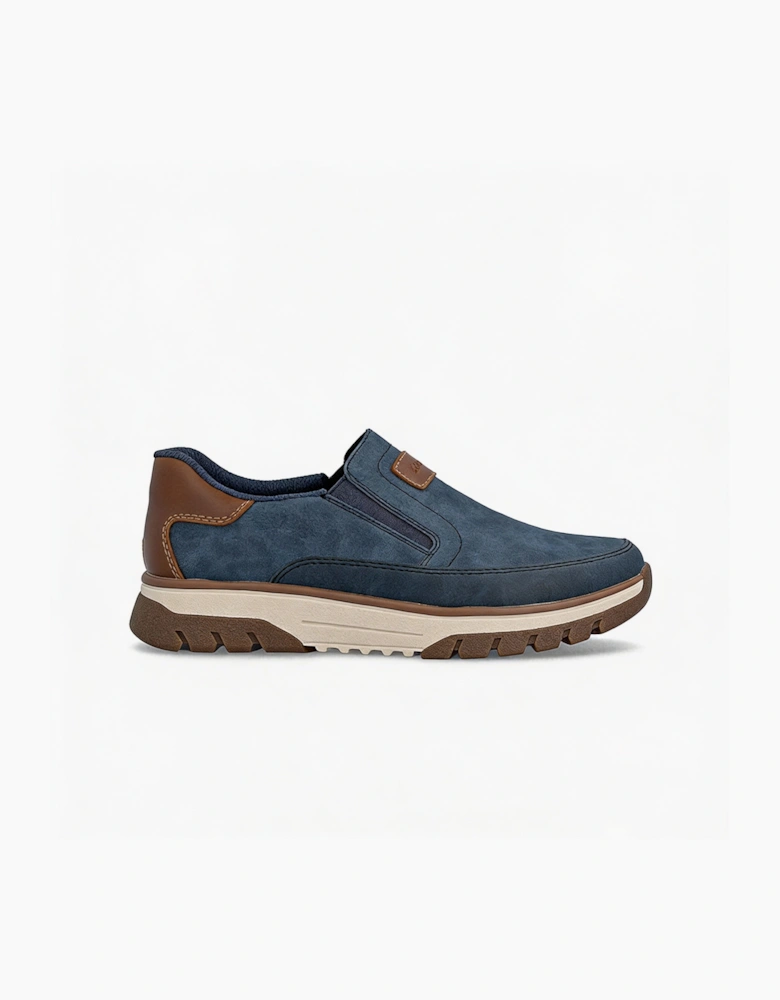STAN Mens Slip-On Trainers Blue