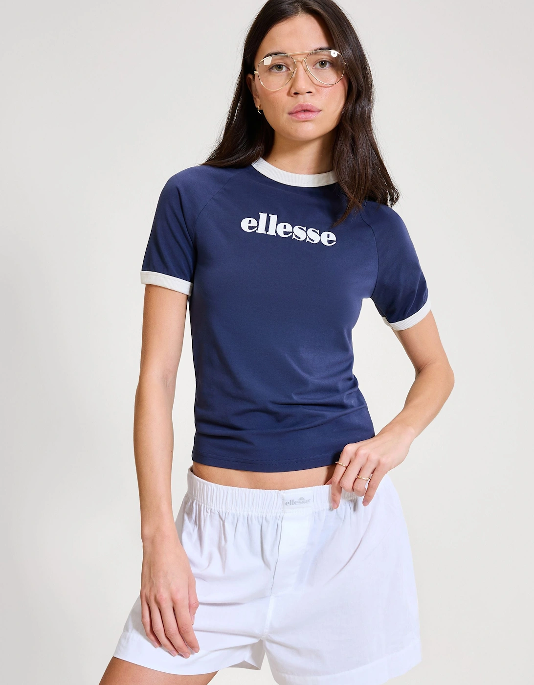 Albenga Tee - Dark Blue/Off White
