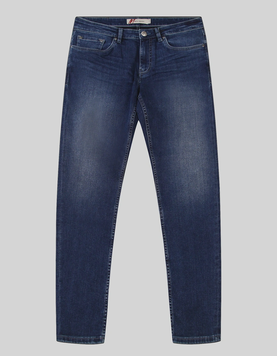 Mirage Tapered Stretch Denim Jean - Mid Blue, 6 of 5