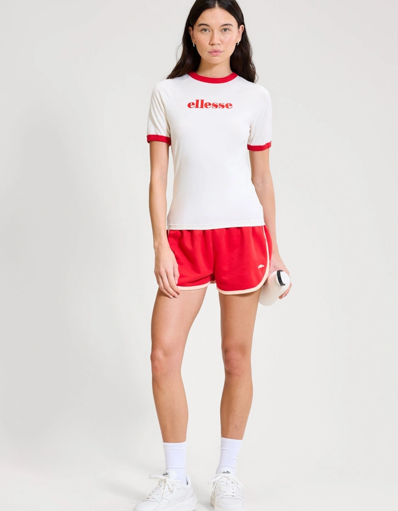 Albenga Tee - Off White/Red