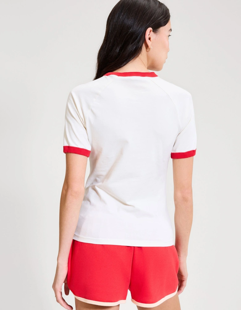 Albenga Tee - Off White/Red