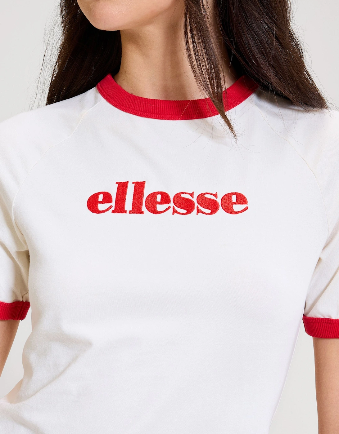 Albenga Tee - Off White/Red