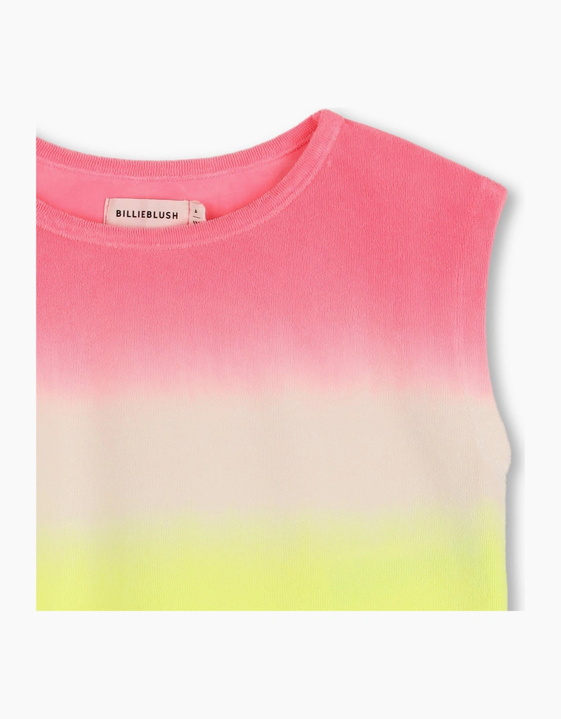 Girls Fuchsia Pink Ombré Towelling Top