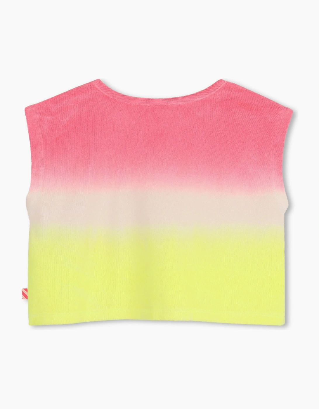 Girls Fuchsia Pink Ombré Towelling Top