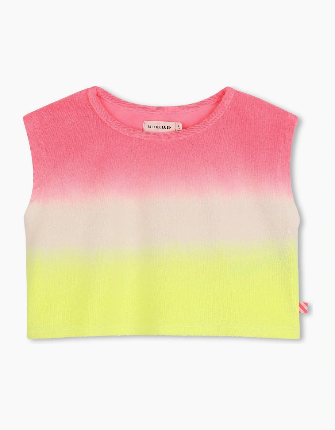 Girls Fuchsia Pink Ombré Towelling Top, 6 of 5