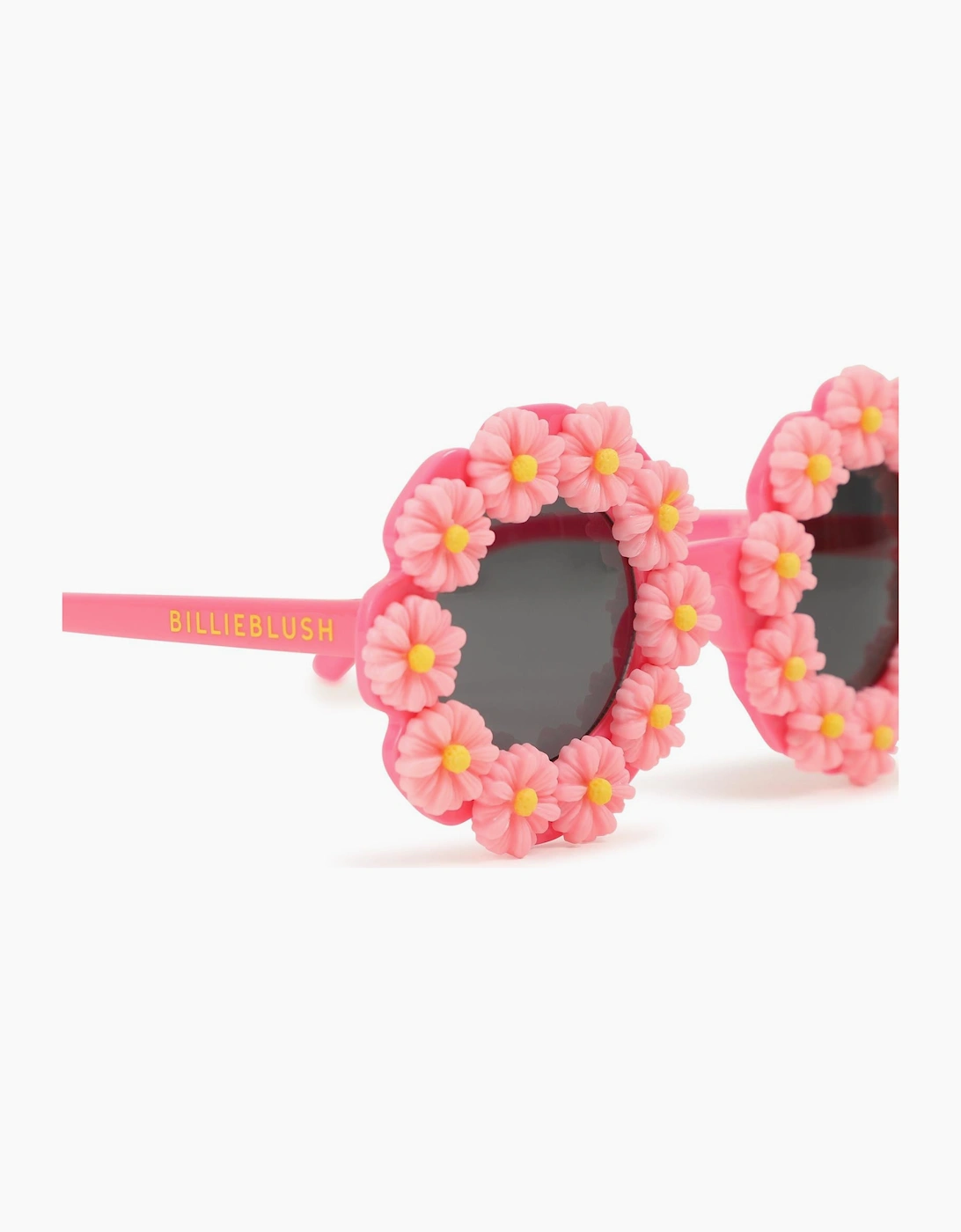 Girls Pink Flower Framed Sunglasses
