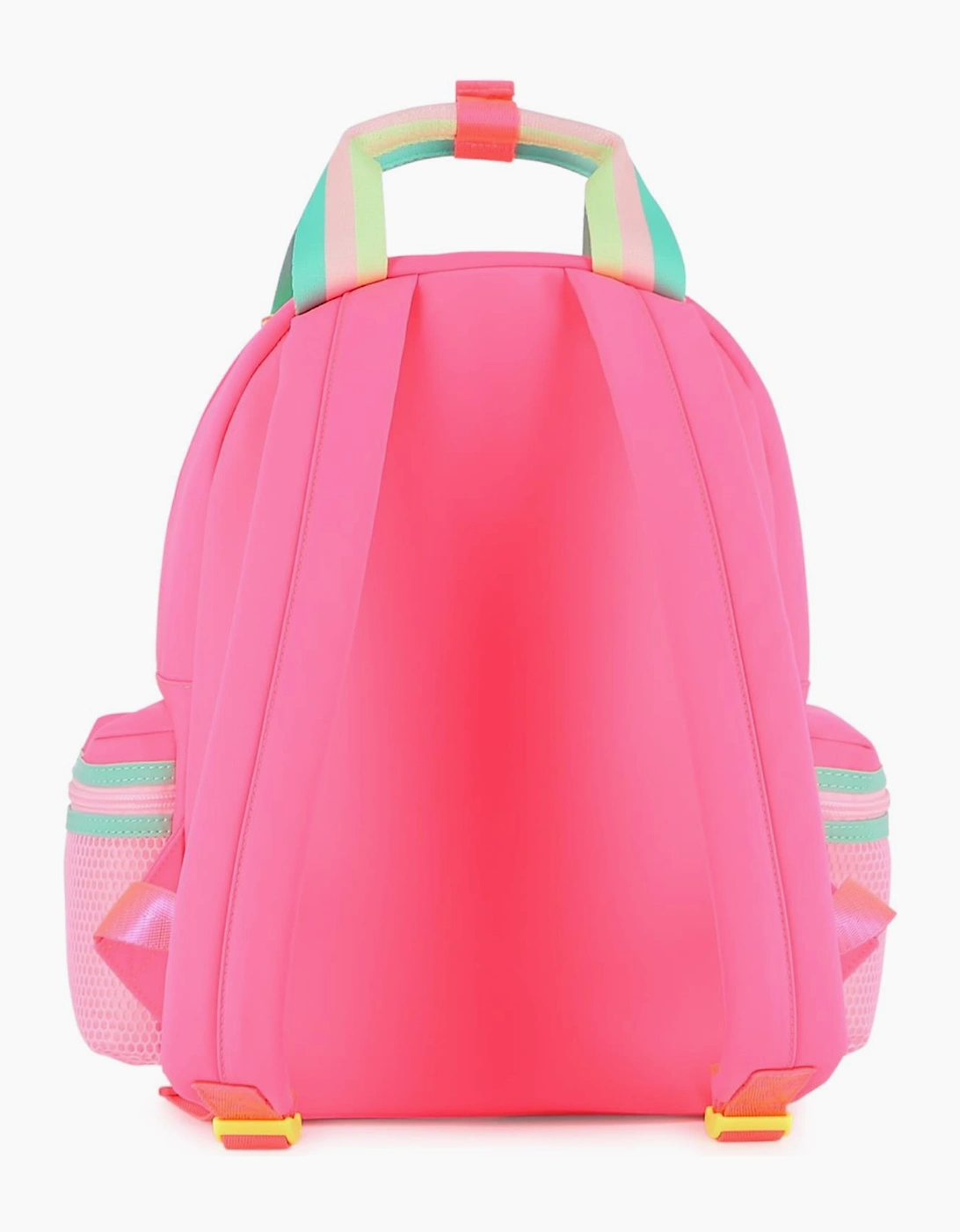 Girls Fuchsia Pink Multicoloured Logo Backpack