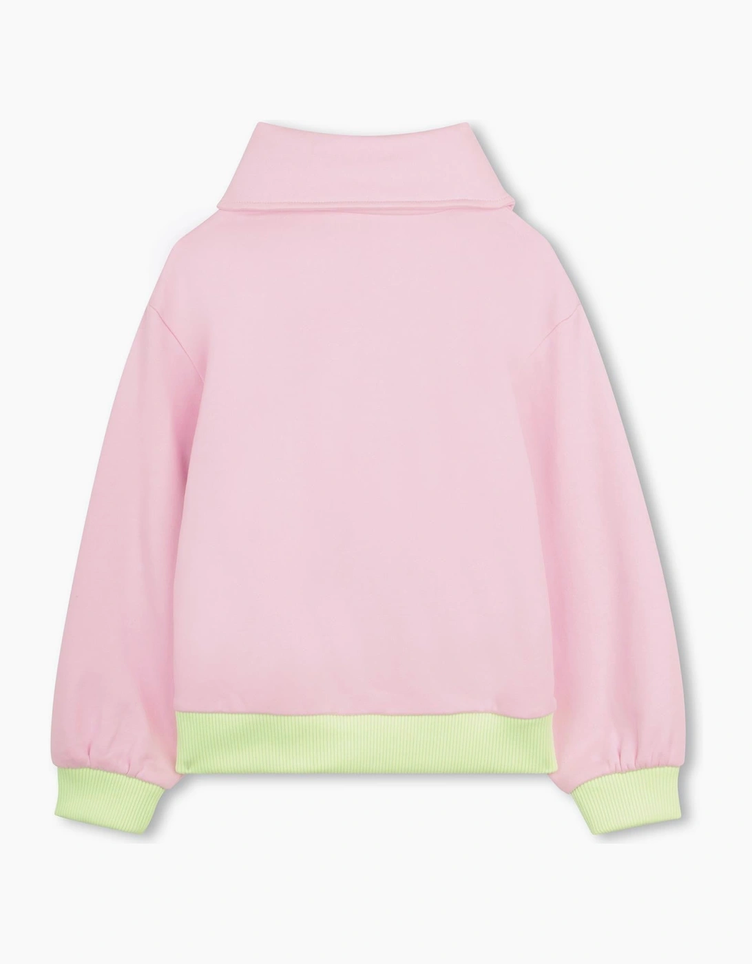 Girls Pale Pink Sequin Zip Up Sweatshirt Jacket