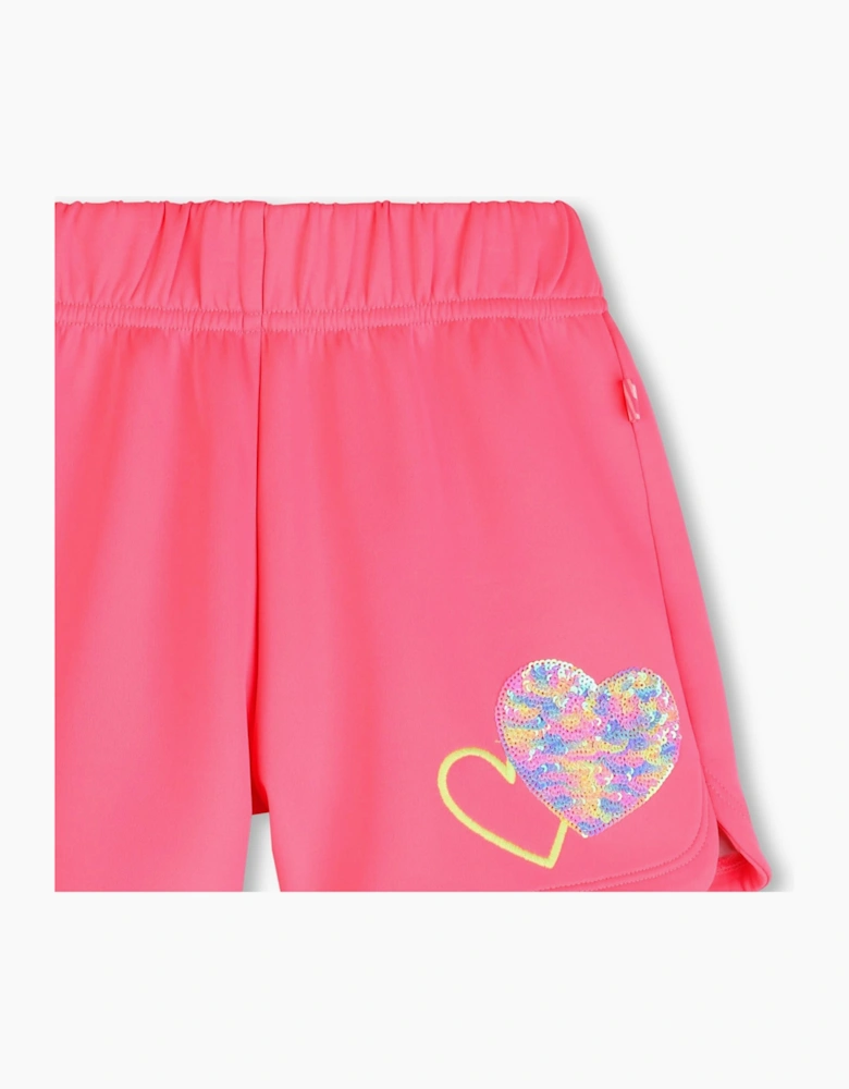 Girls Fuchsia Pink Scuba Shorts