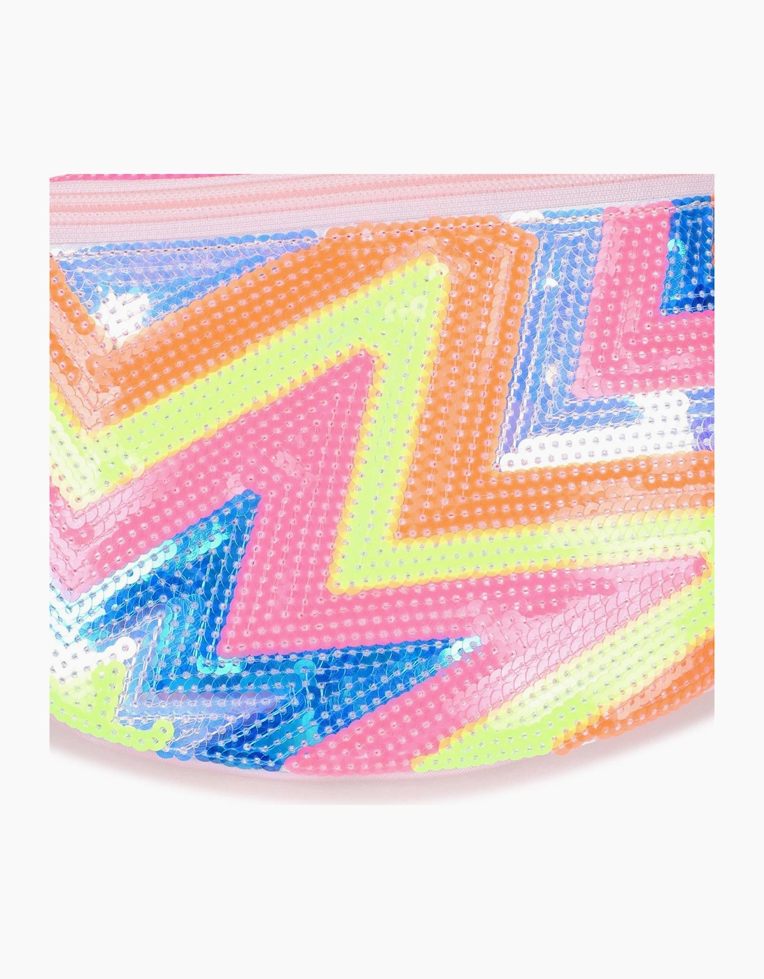 Girls Pink Multicoloured Sequin Bum Bag