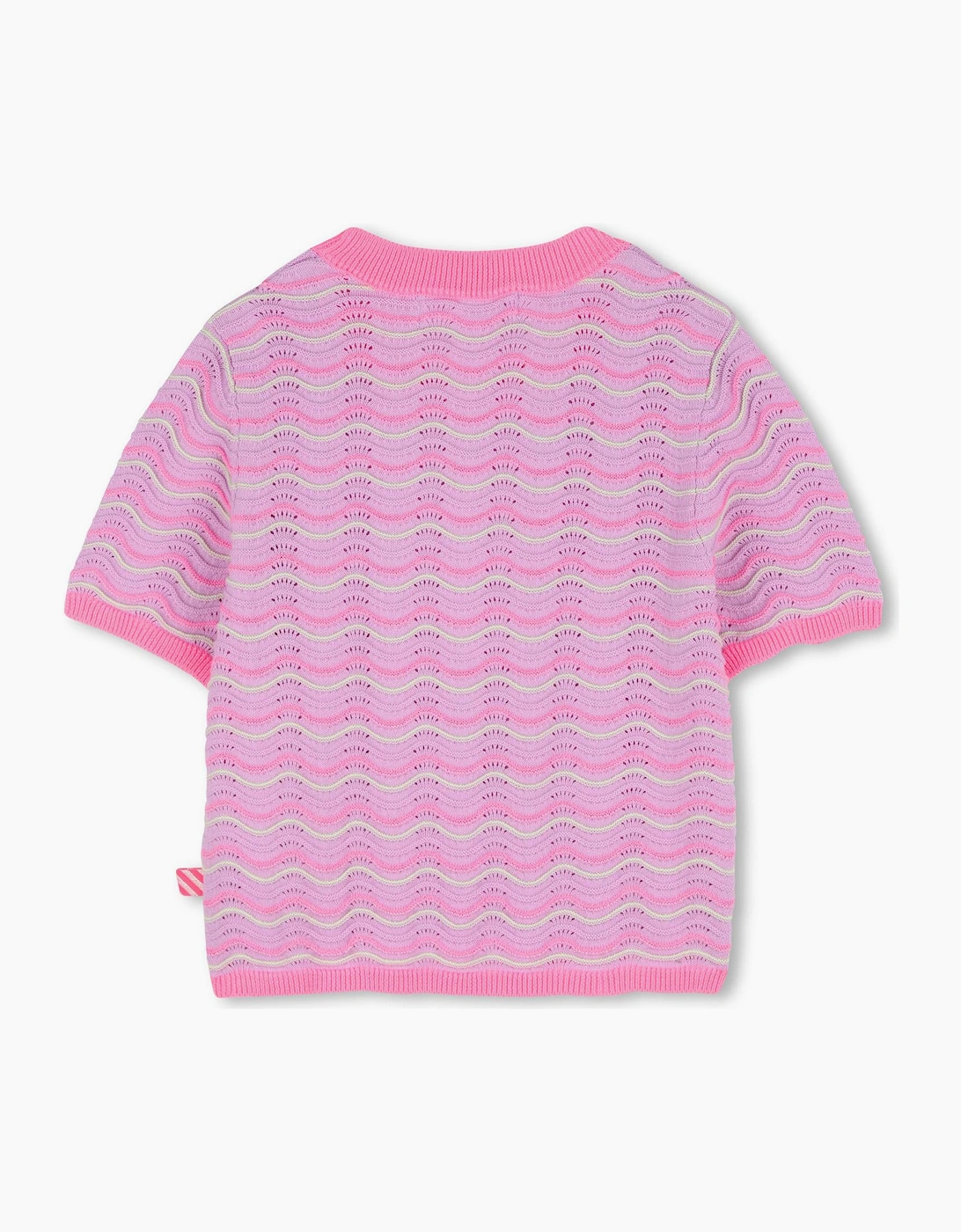 Girls Lilac and Pink Wave Knit Top