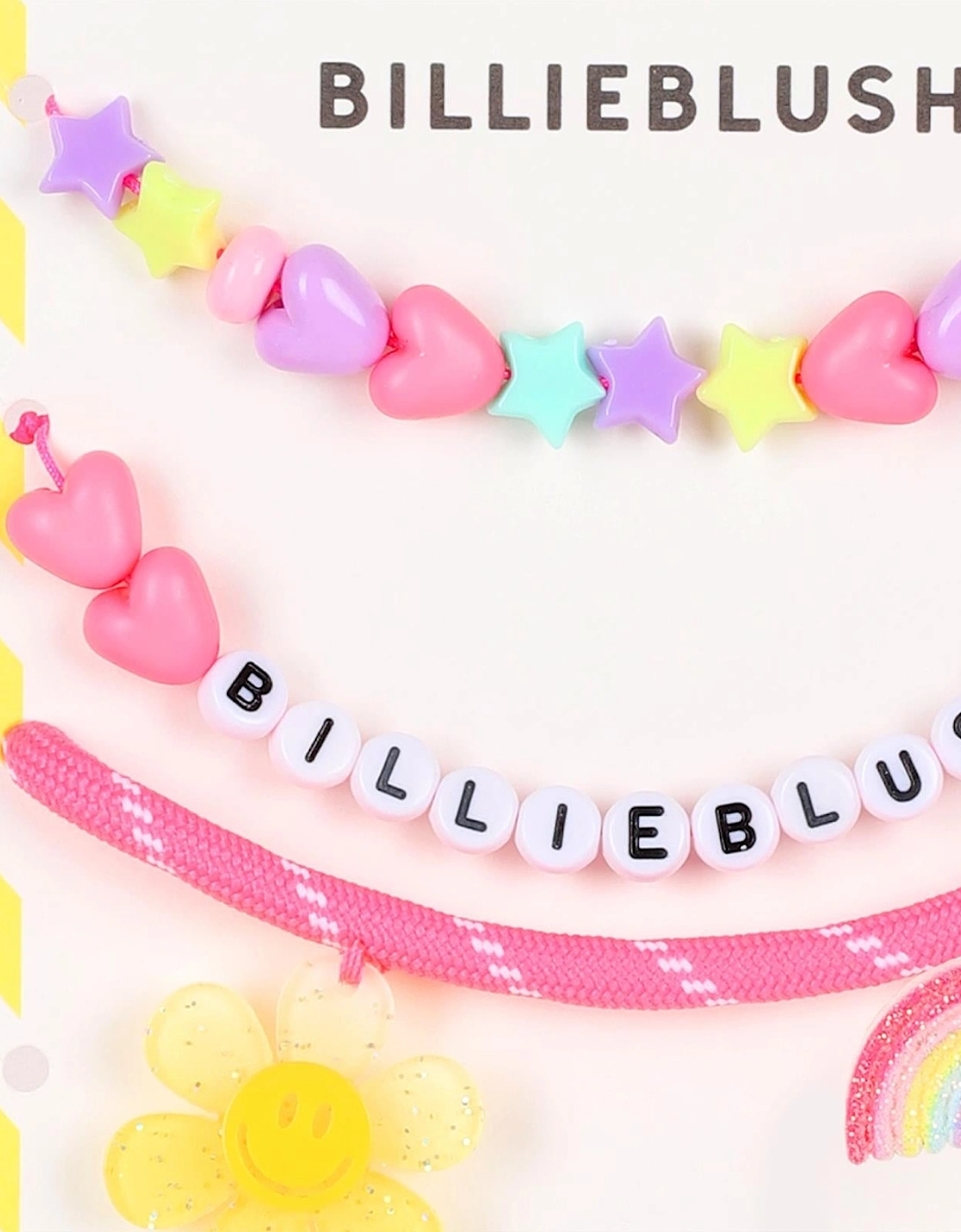 Girls Pink Multicoloured Bracelet Set