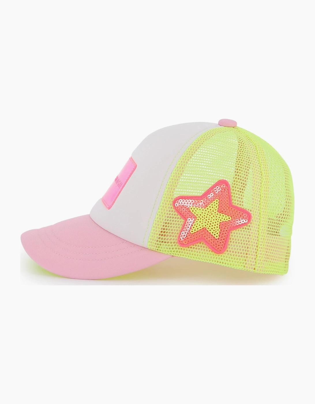 Girls Pale Pink Multicoloured Logo Cap