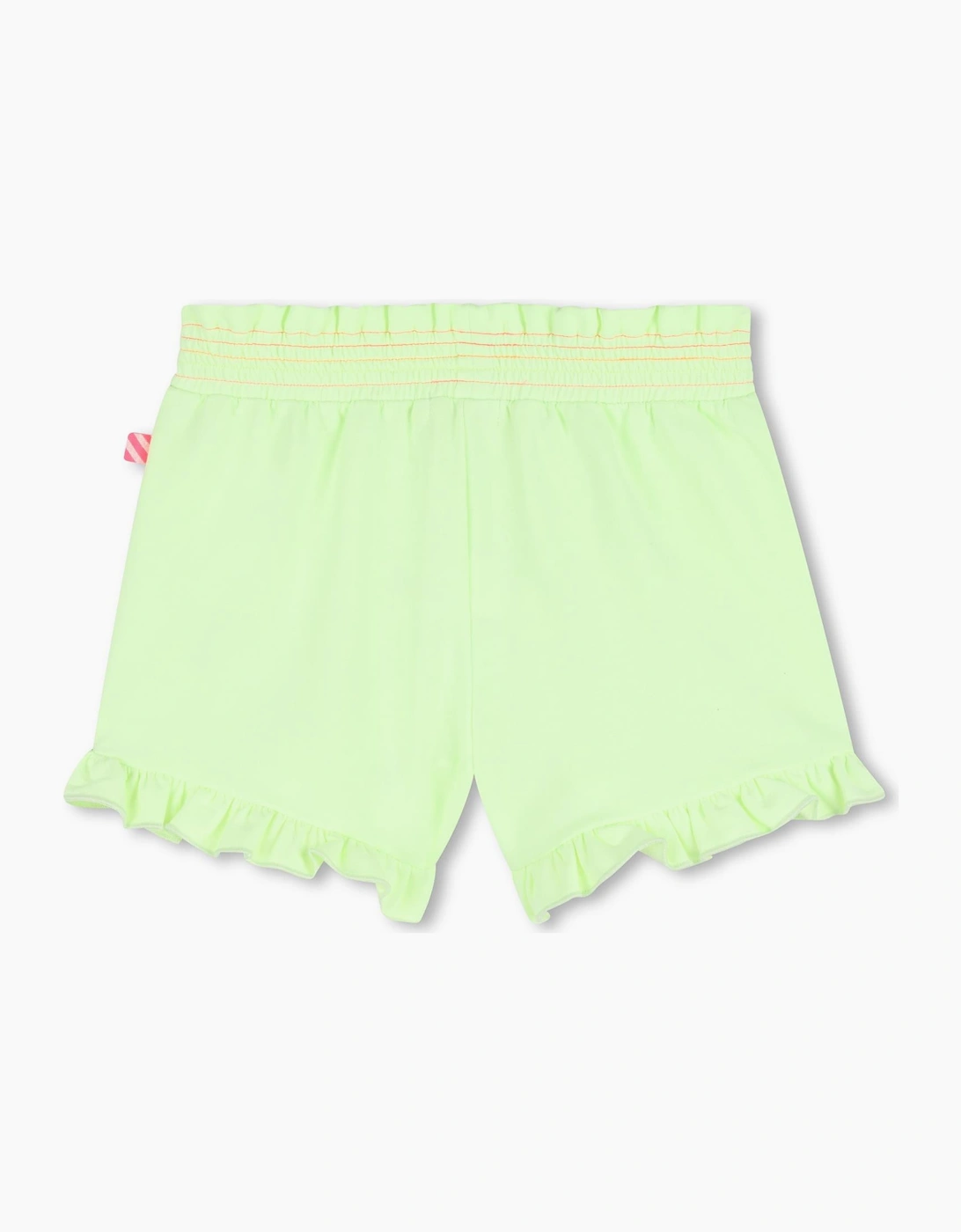 Girls Lime Green Sequin Sweat Shorts