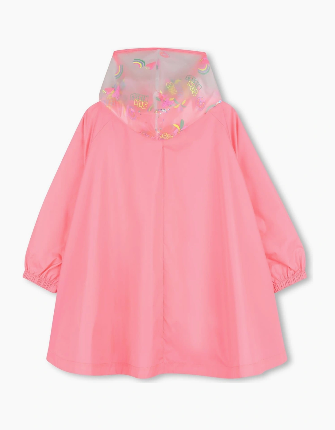 Girls Pink Long Floaty Summer Rain Jacket