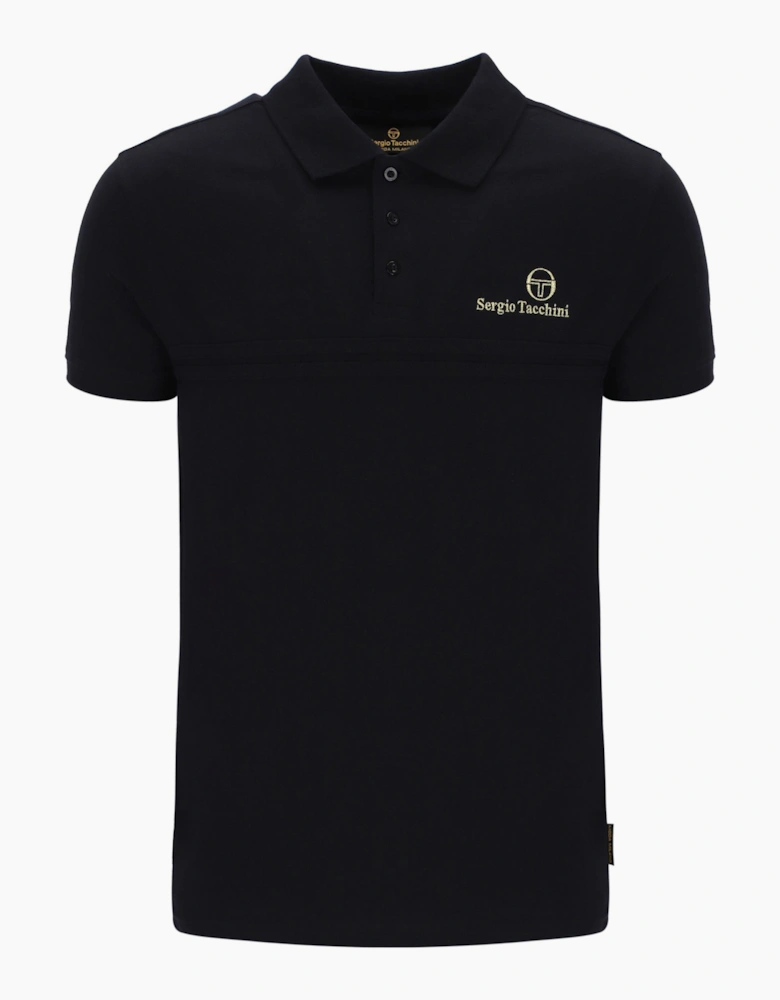 Sergio Tacchini Supermac Primo Polo Shirt Black/Gold