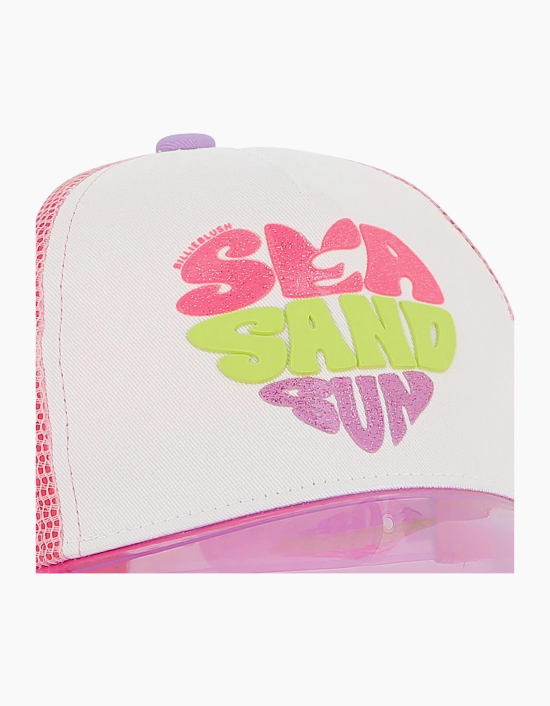 Girls Lilac Multicoloured Heart Cap