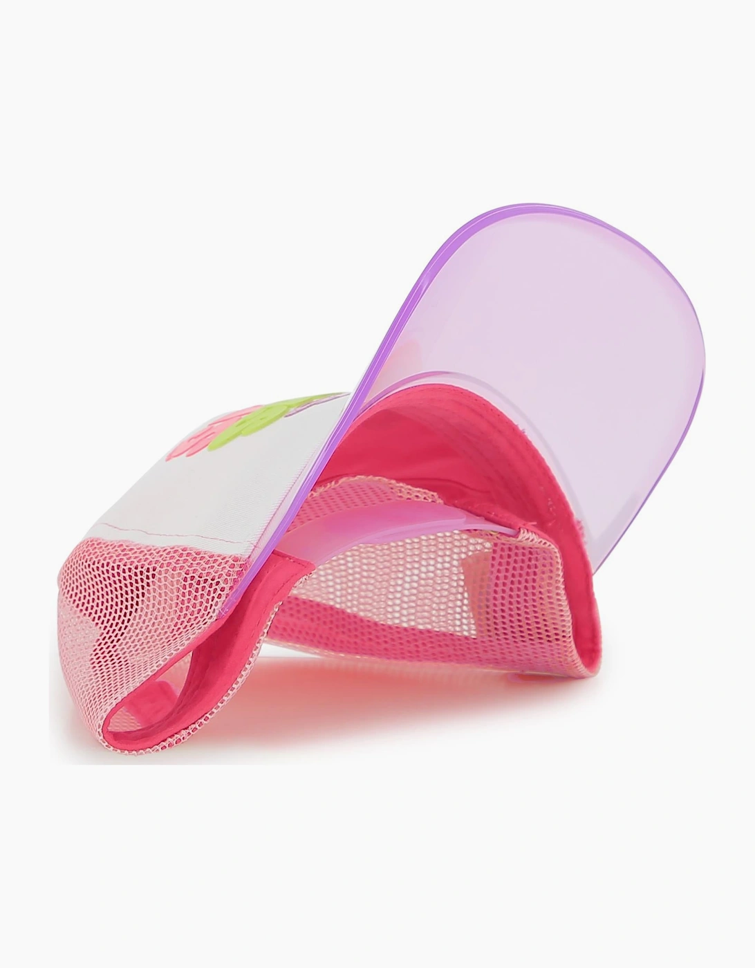 Girls Lilac Multicoloured Heart Cap