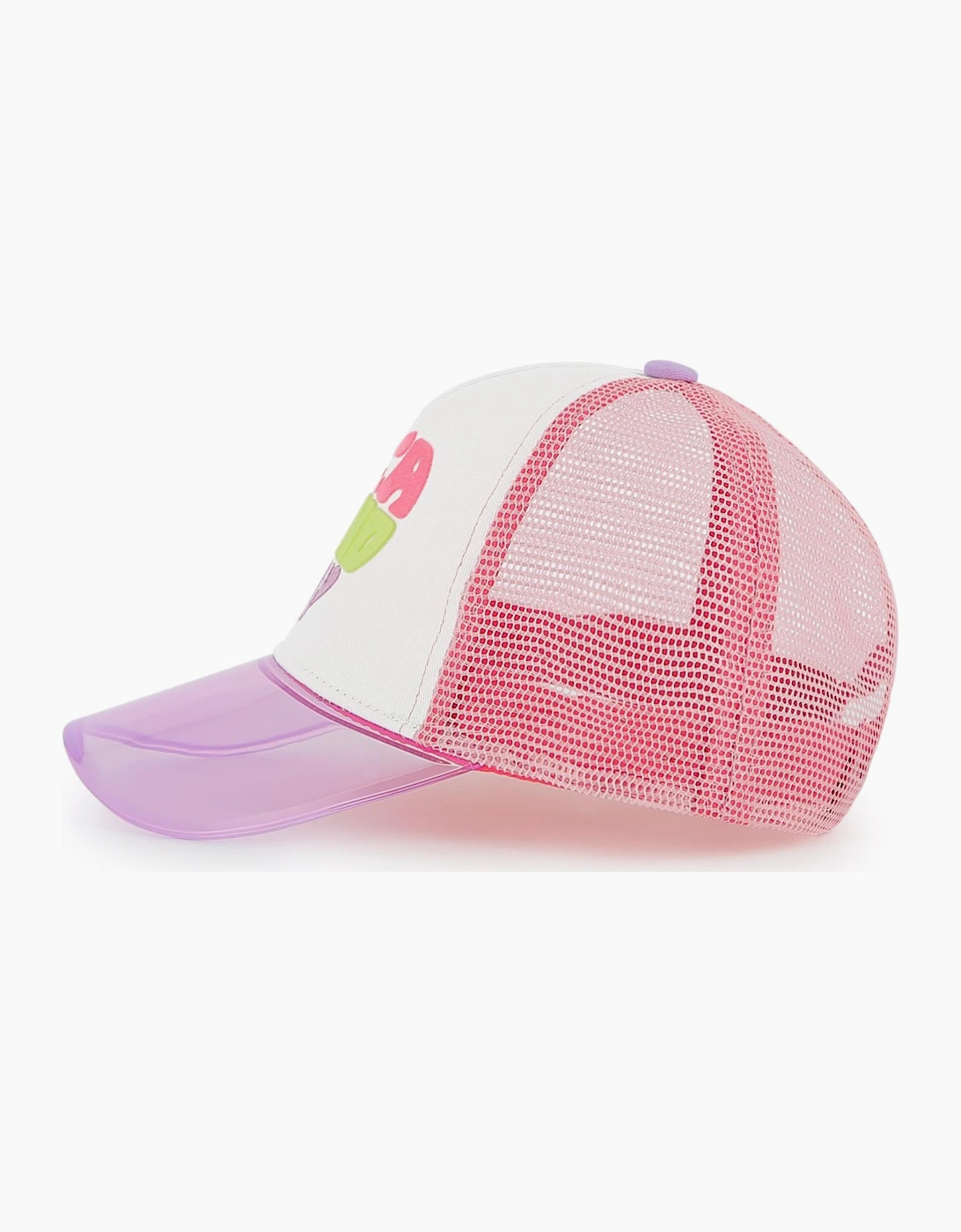 Girls Lilac Multicoloured Heart Cap
