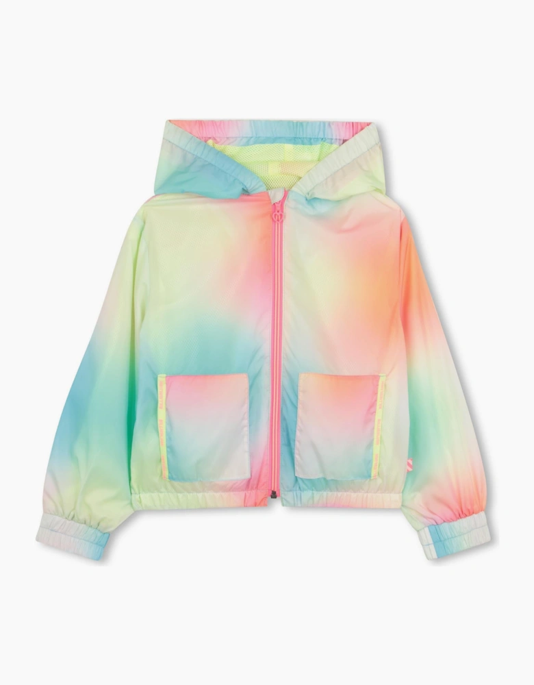 Girls Multicoloured Ombré Windbreaker Jacket