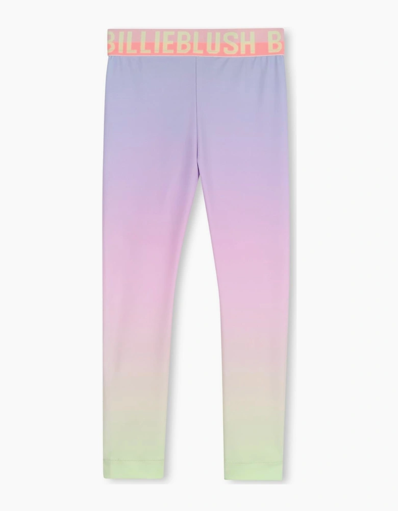 Girls Multicoloured Ombré Active Leggings