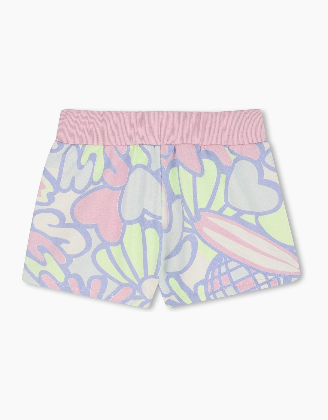 Girls Lilac All Over Print Sweat Shorts