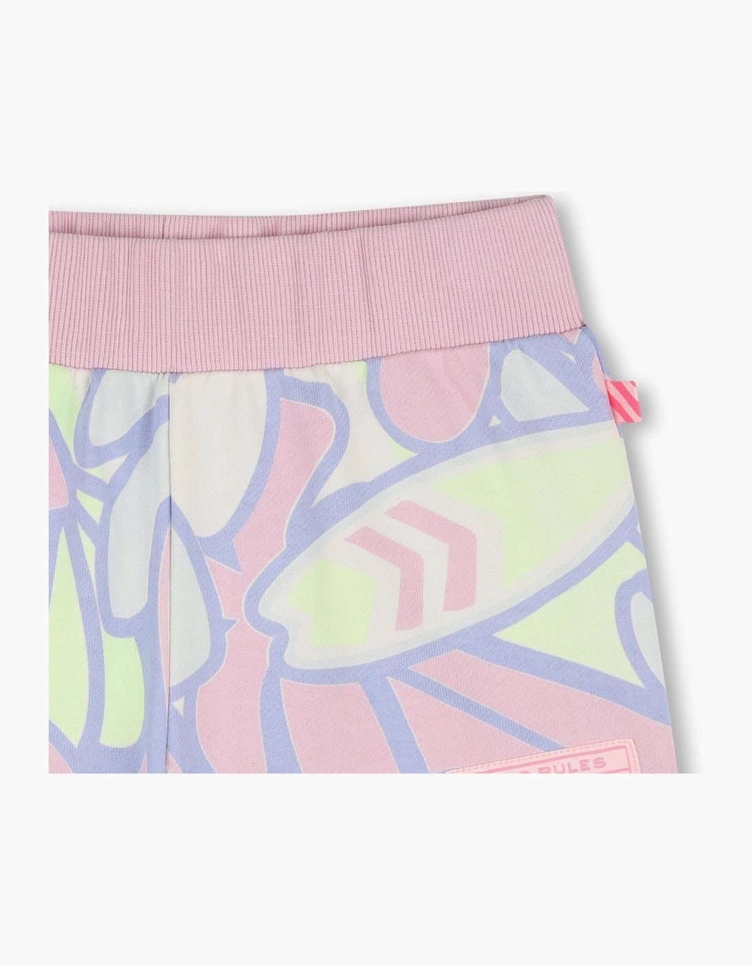 Girls Lilac All Over Print Sweat Shorts
