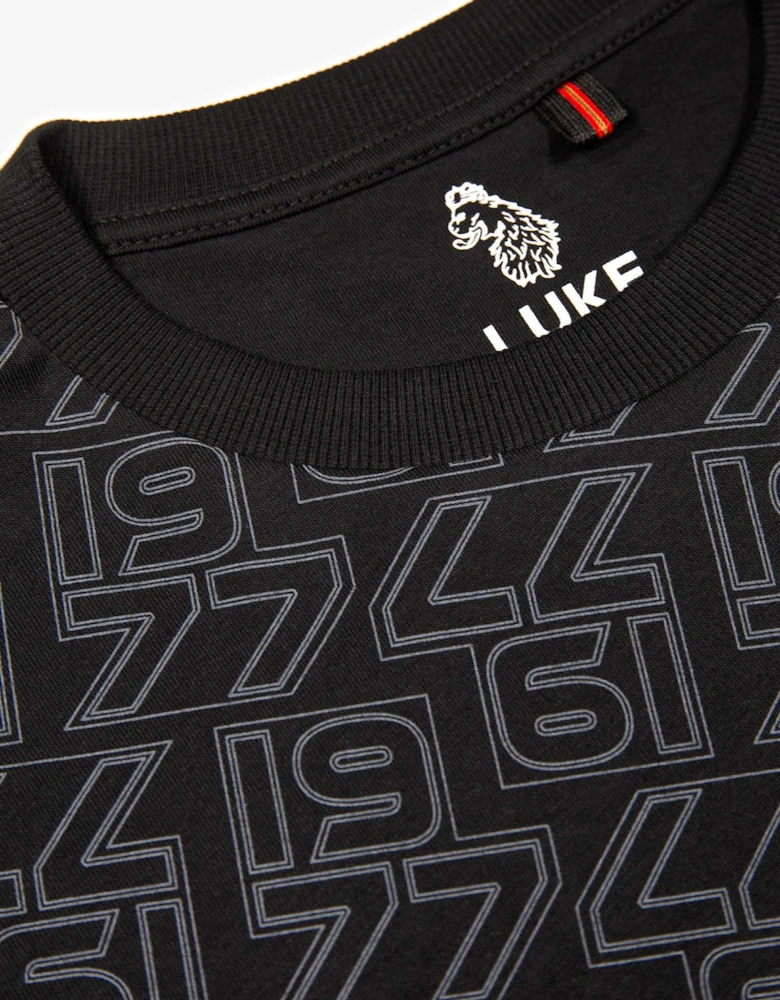 LUKE1977 Rossi Over Print T-Shirt - Black