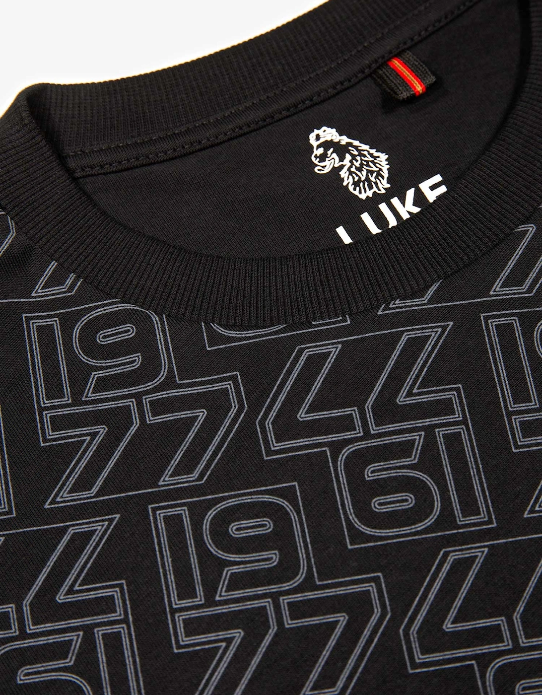 LUKE1977 Rossi Over Print T-Shirt - Black