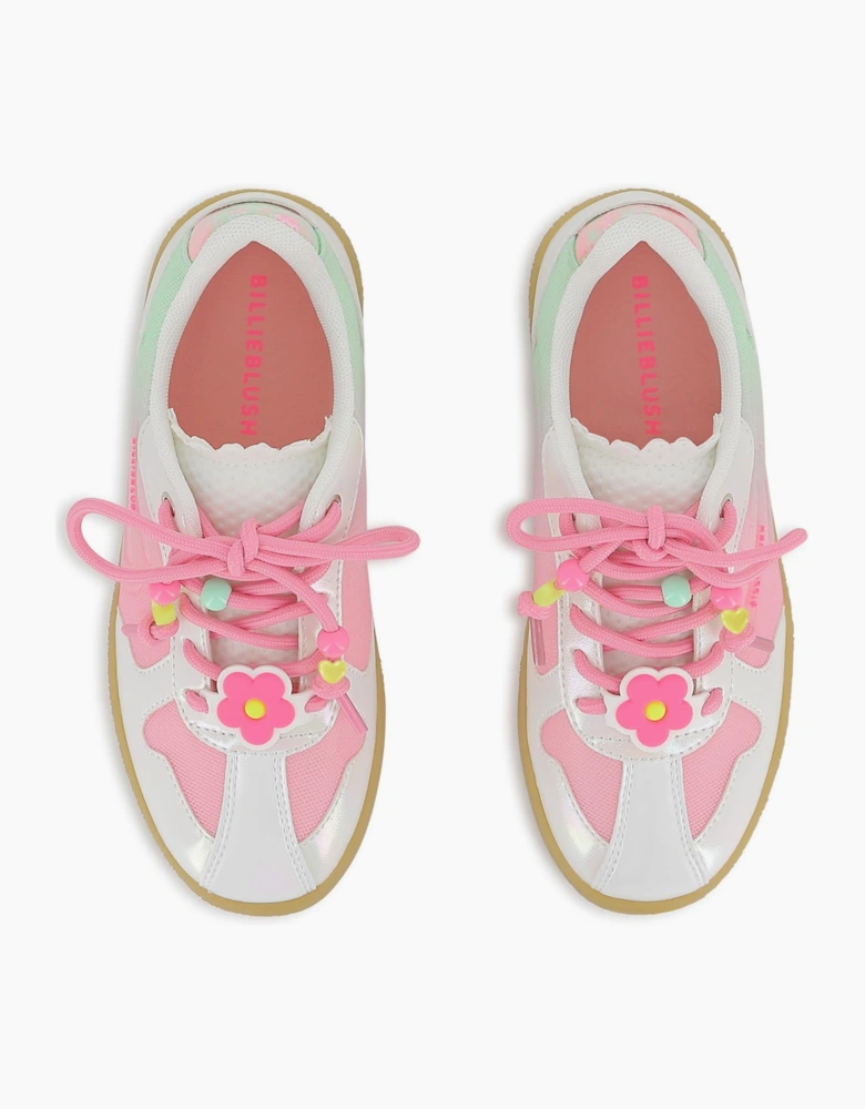 Girls Pastel Multicoloured Court Trainers