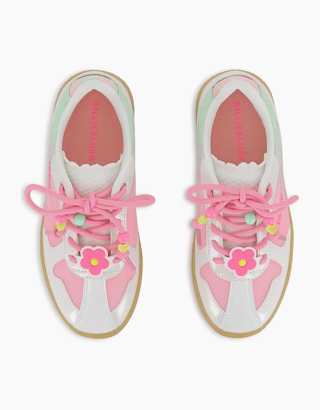Girls Pastel Multicoloured Court Trainers
