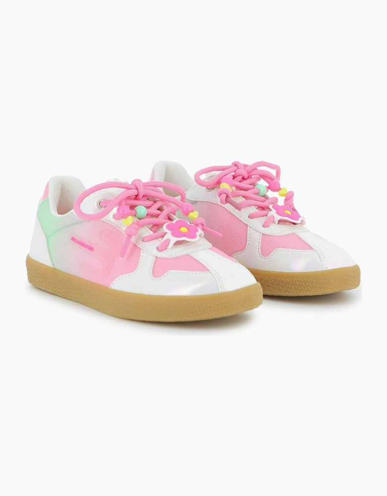 Girls Pastel Multicoloured Court Trainers