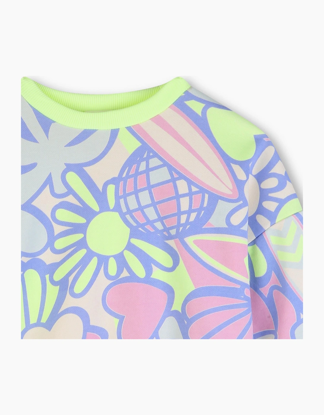 Girls Lilac All Over Print Sweatshirt