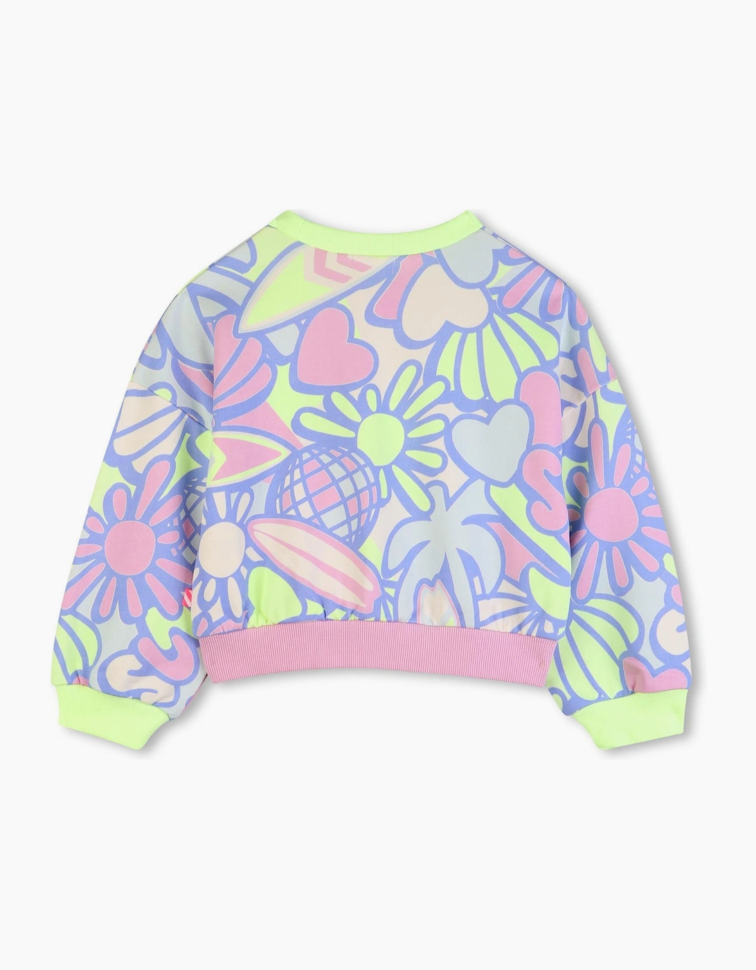 Girls Lilac All Over Print Sweatshirt