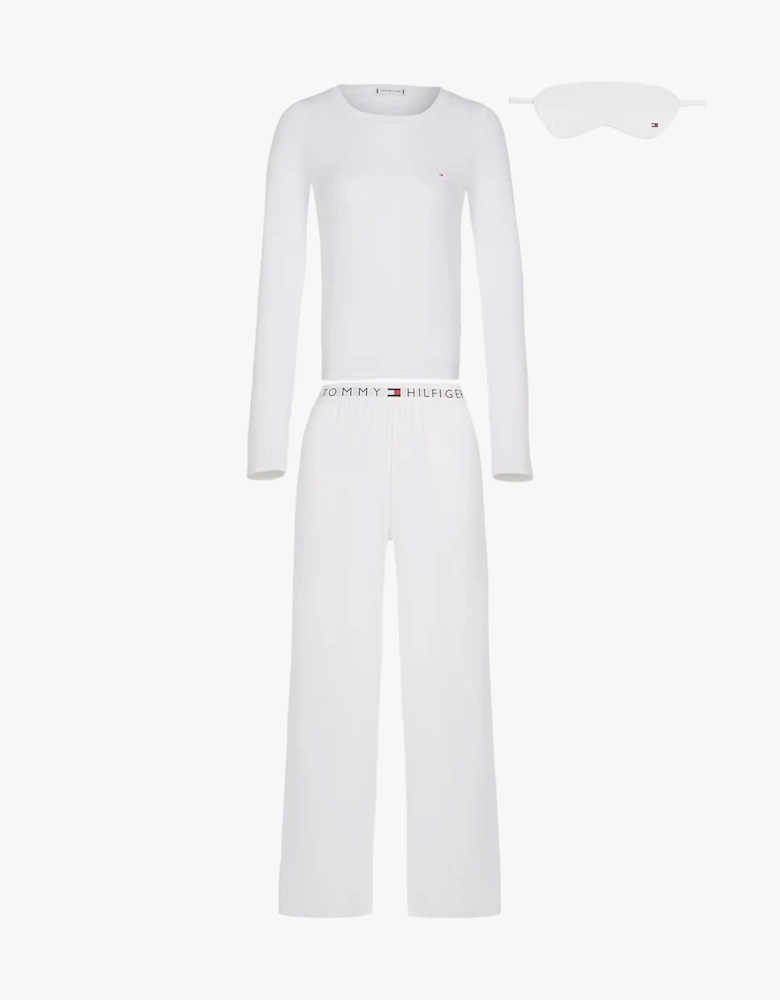 Tommy Hilfiger GIFT LS TEE PANTS SE Womens Pyjama Set Ecru