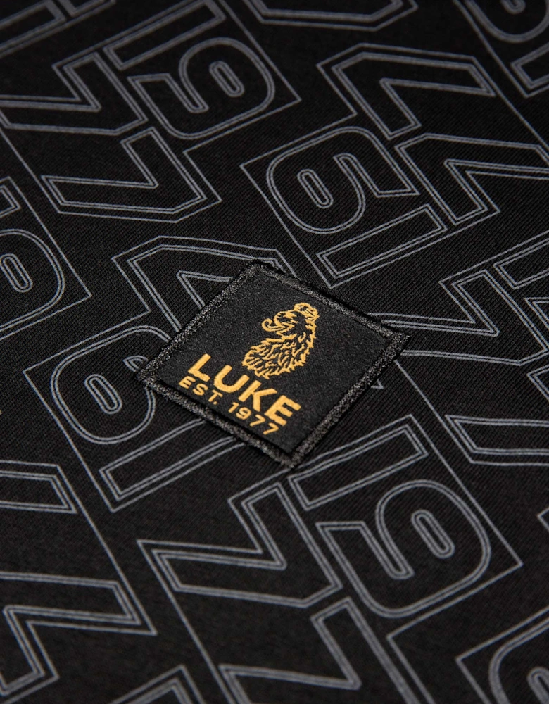 LUKE1977 Rossi Over Print T-Shirt - Black