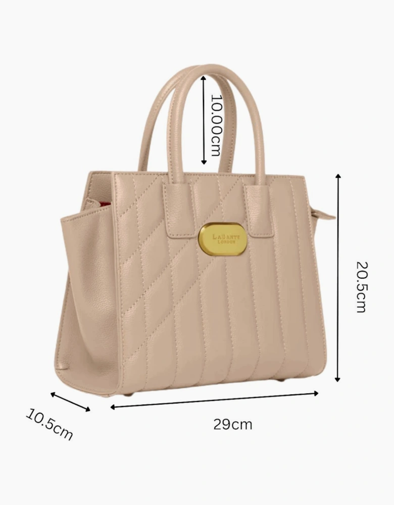 Mini Demi Tote Bag in Beige