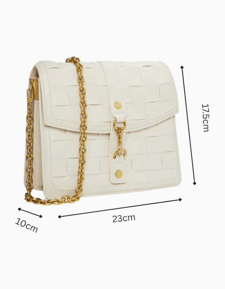 Daisy White Vegan Shoulder & Crossbody Bag