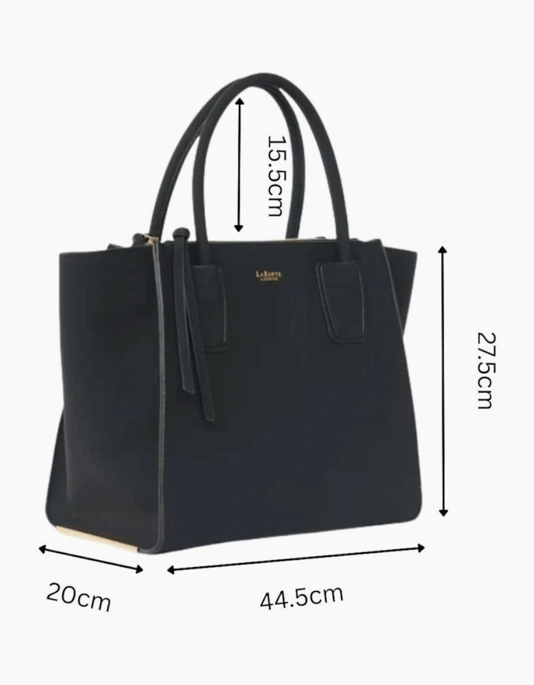 Demi Black Vegan Winged Tote Bag