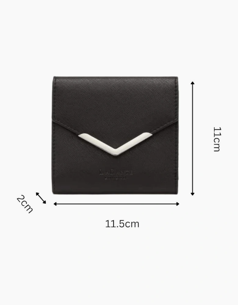 Diana Black Small Vegan Bifold Purse