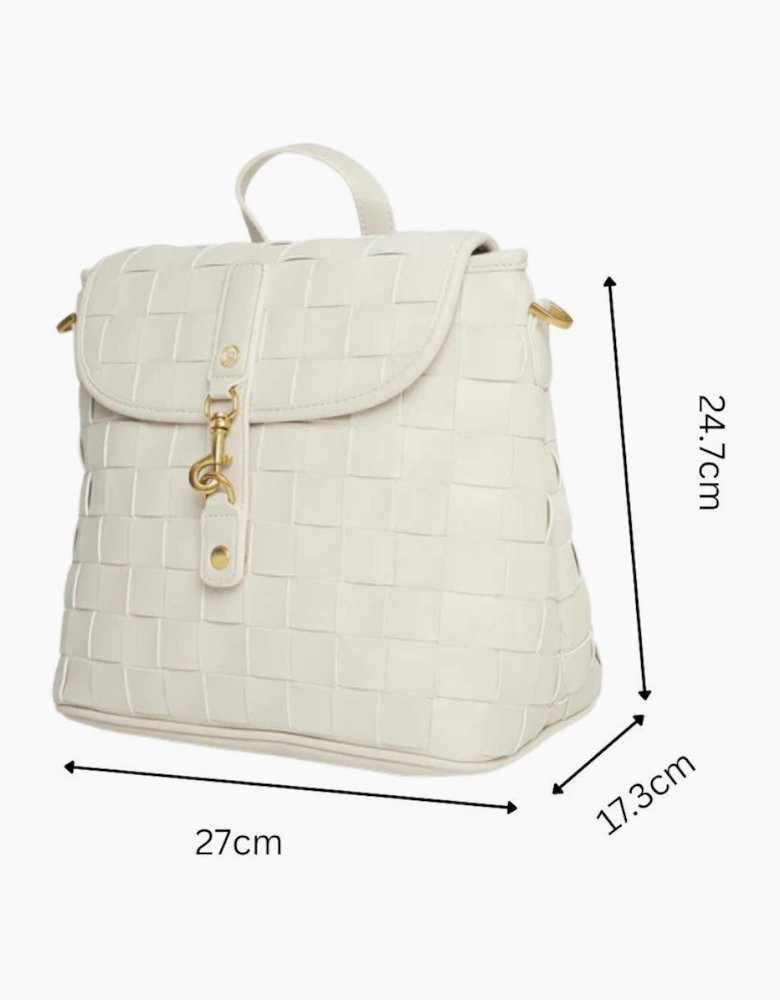 Rosie White Mini Vegan Backpack