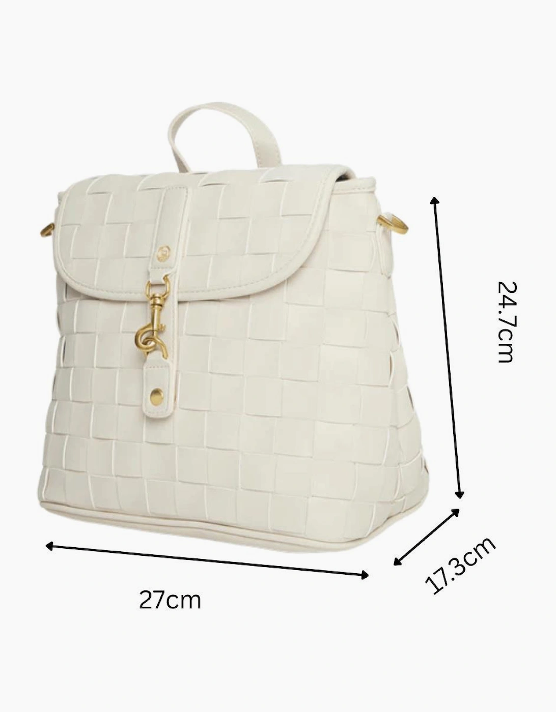 Rosie White Mini Vegan Backpack