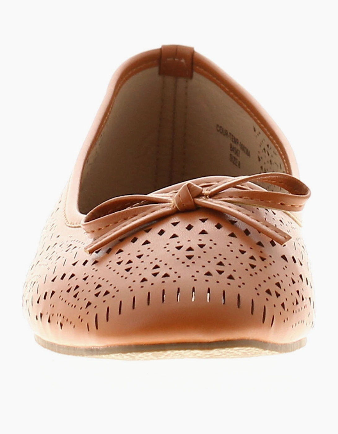 Womens Ballerina Shoes Oulton Slip On tan UK Size
